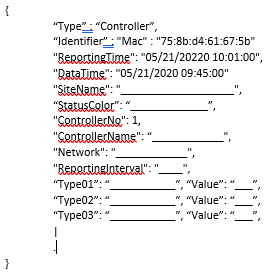 Json object iot